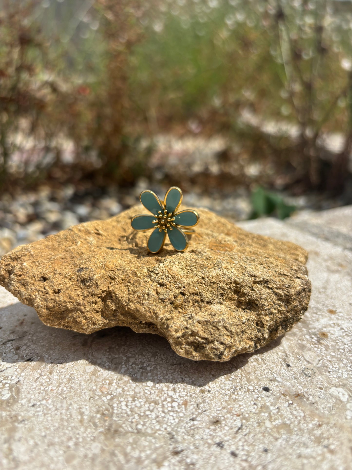 Bague Marguerite Vert