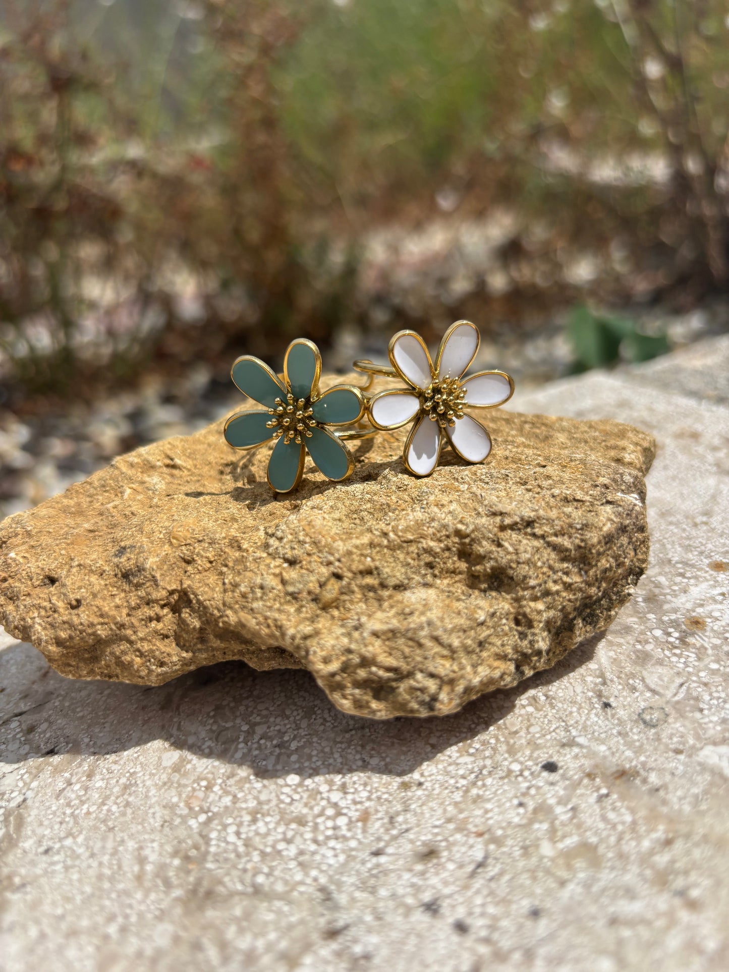 Bague Marguerite Vert