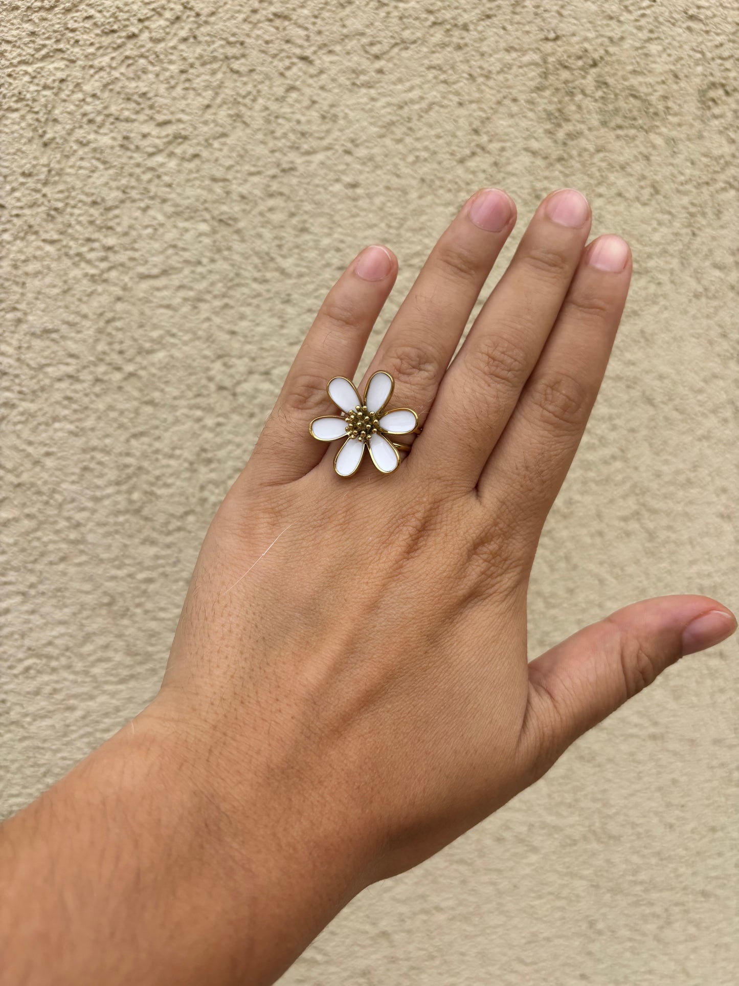 Bague Marguerite Blanc