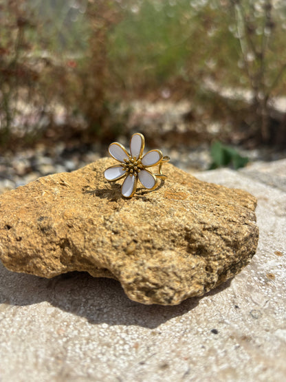 Bague Marguerite Blanc